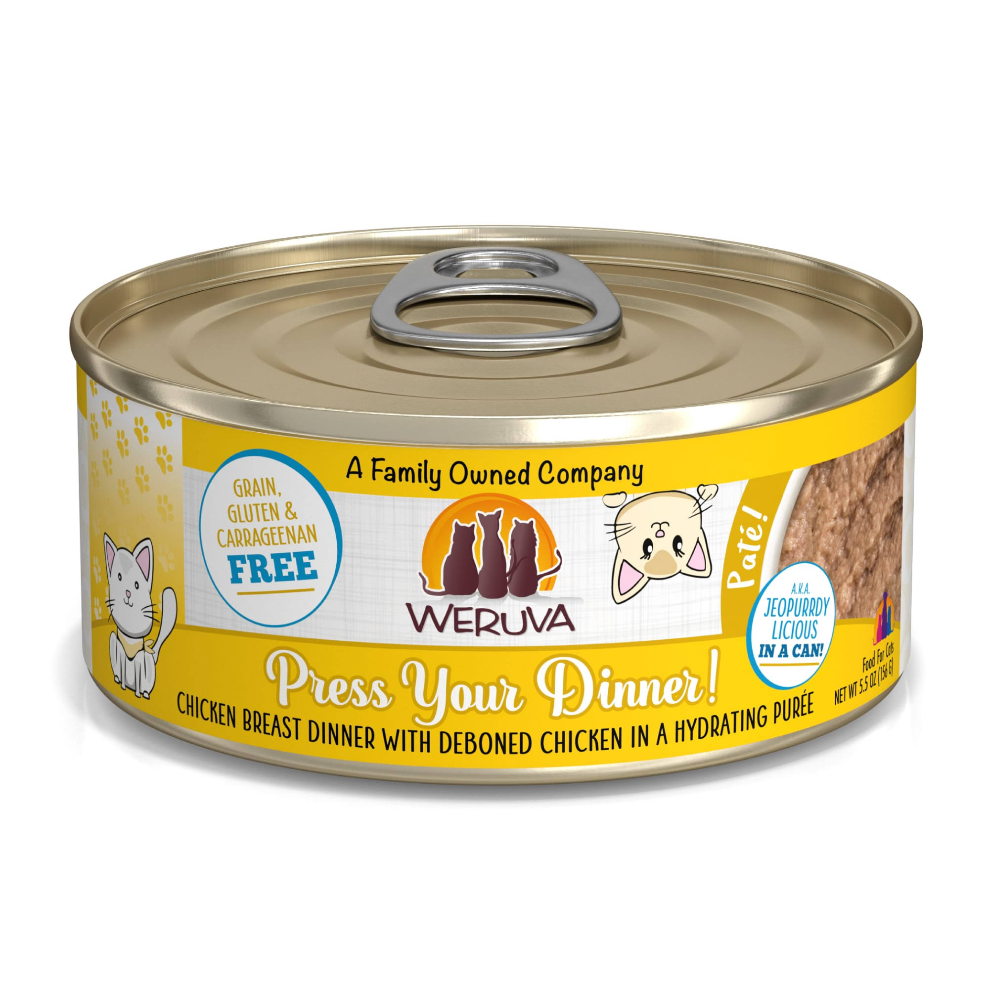Weruva Press Your Dinner! Chicken Pate Cat Food - 5.5-oz - Can