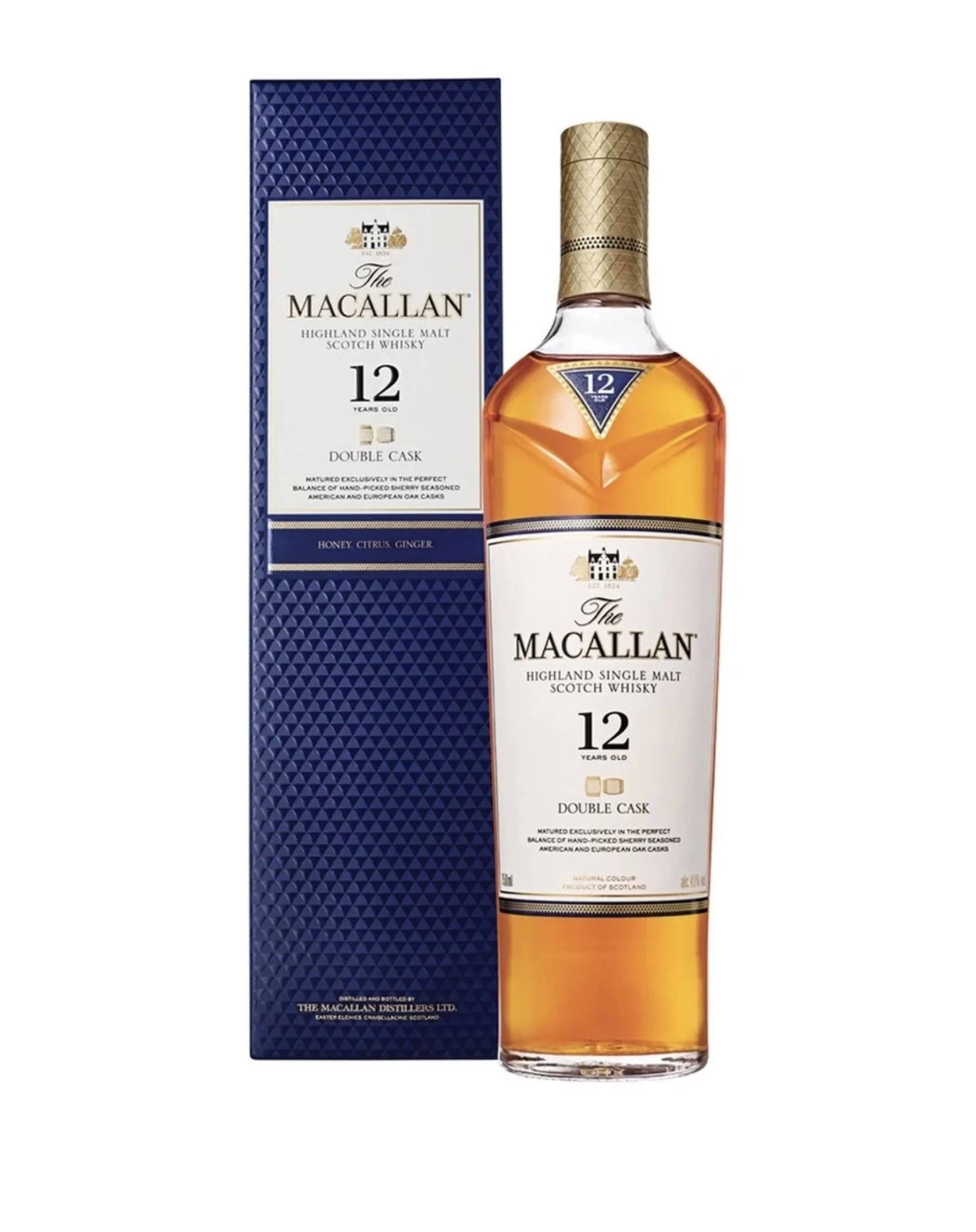 Macallan 12 Year Old Double Cask Whiskey - 750 ml bottle