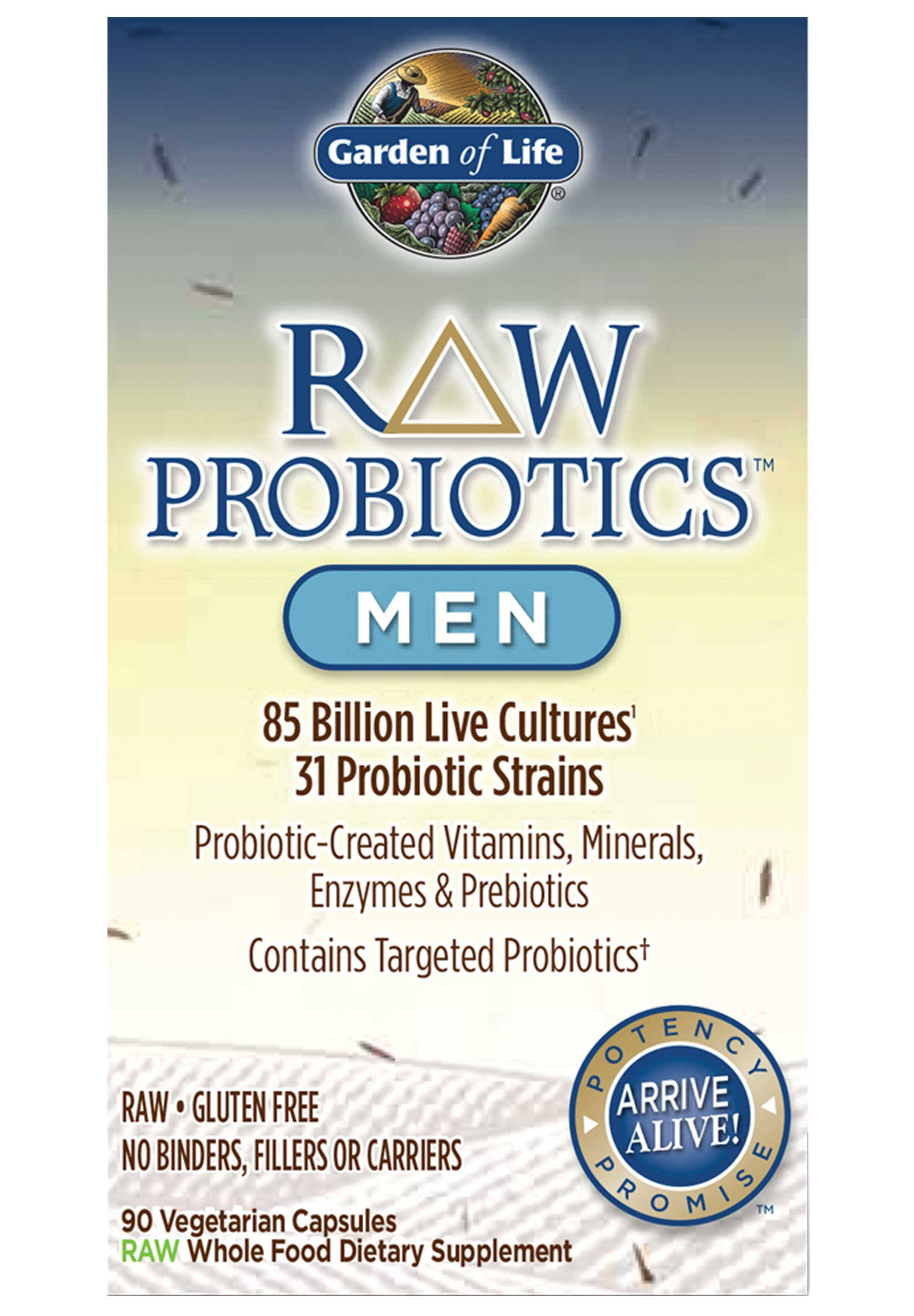 Garden of Life for Men Raw Probiotics - 90 Capsules