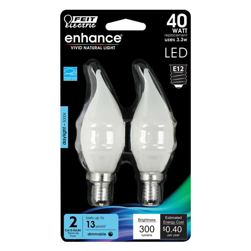 Feit Electric Enhance 33 Watts Flame Tip Filament LED Bulb