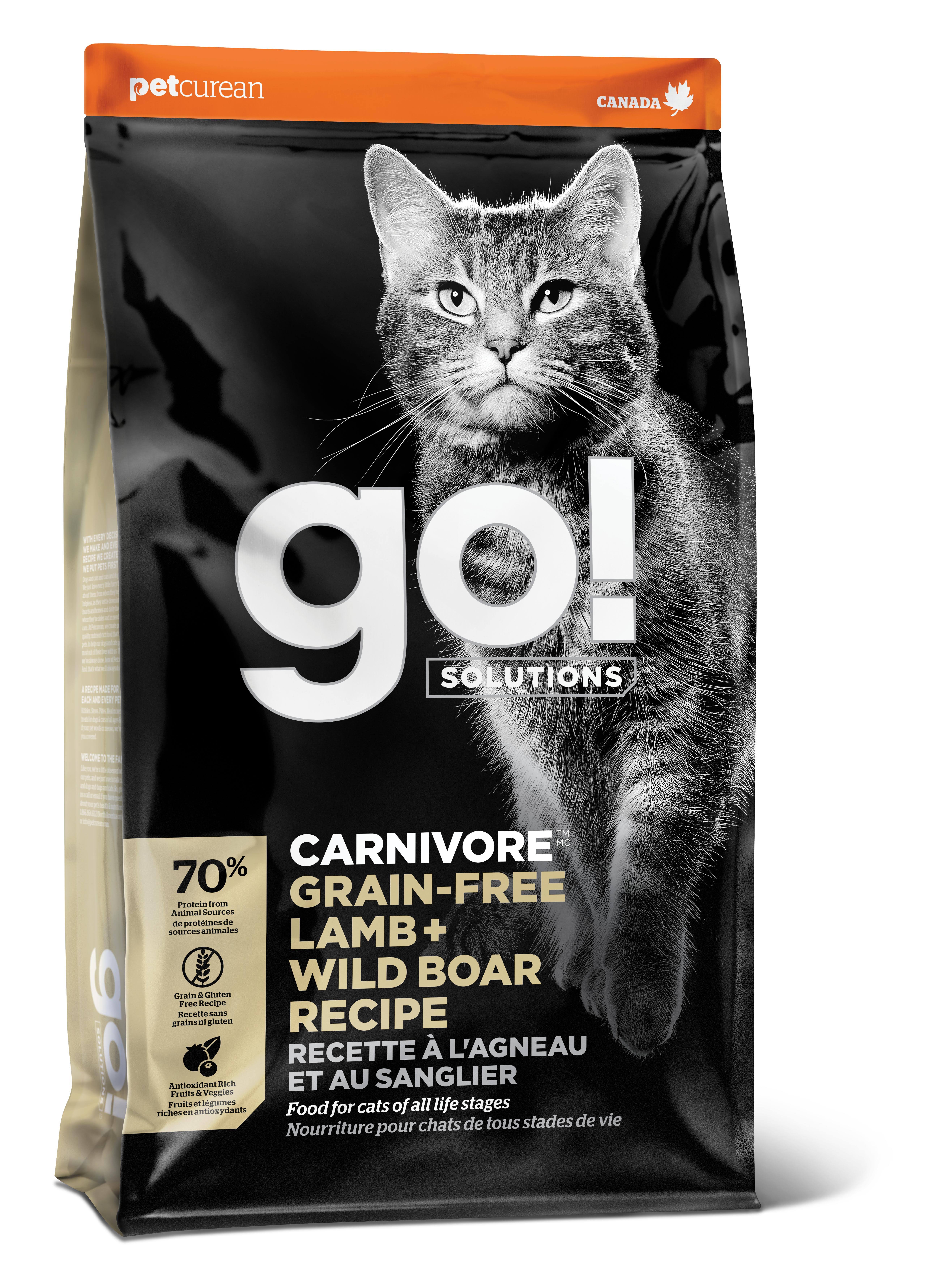 Go! Solutions Carnivore Grain-Free Lamb + Wild Boar Cat Food [3lb]