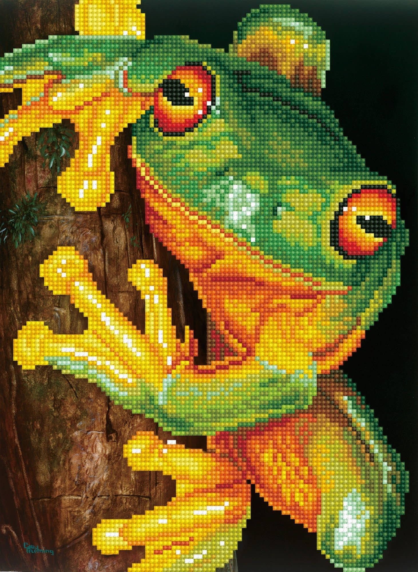 Diamond Dotz 5D Embroidery Facet Art Kit - Green Tree Frog, 27cm x 37cm
