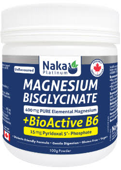 National Nutrition - Magnesium Bisglycinate 400mg + Bioactive B6 15mg (unflavoured) - 100g