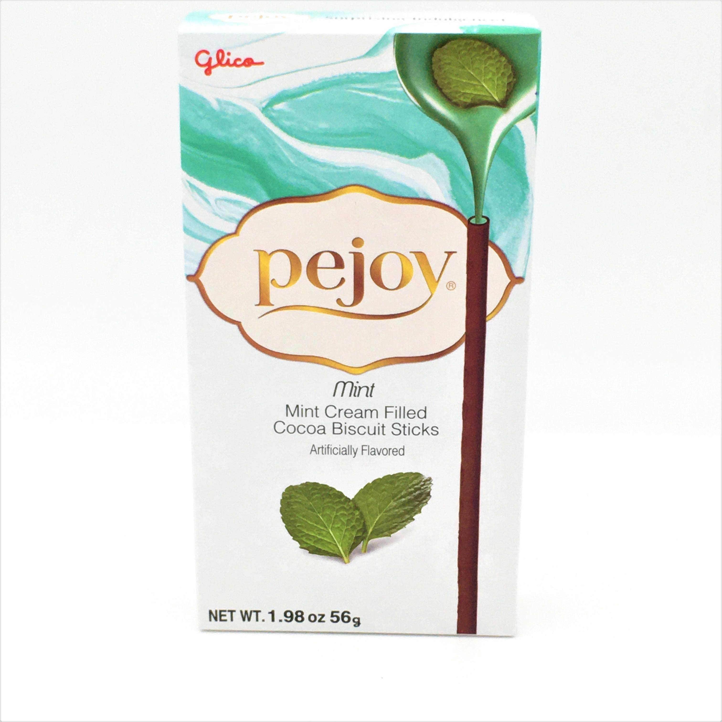 Glico Pejoy Mint Cream Filled Cocoa Biscuit Sticks - 1.98oz