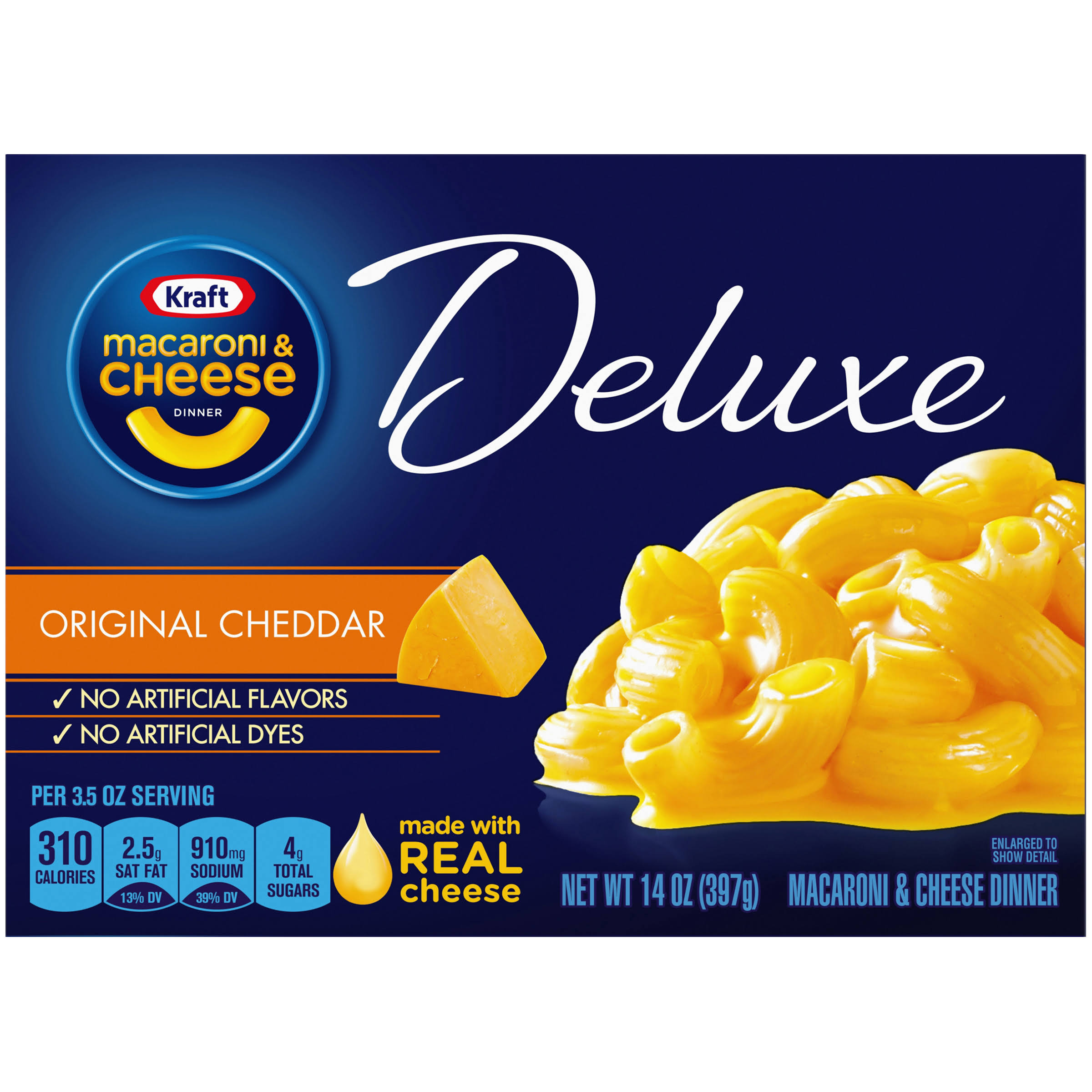 Kraft Deluxe Macaroni & Cheese - Original Cheddar, 14oz, 24pk