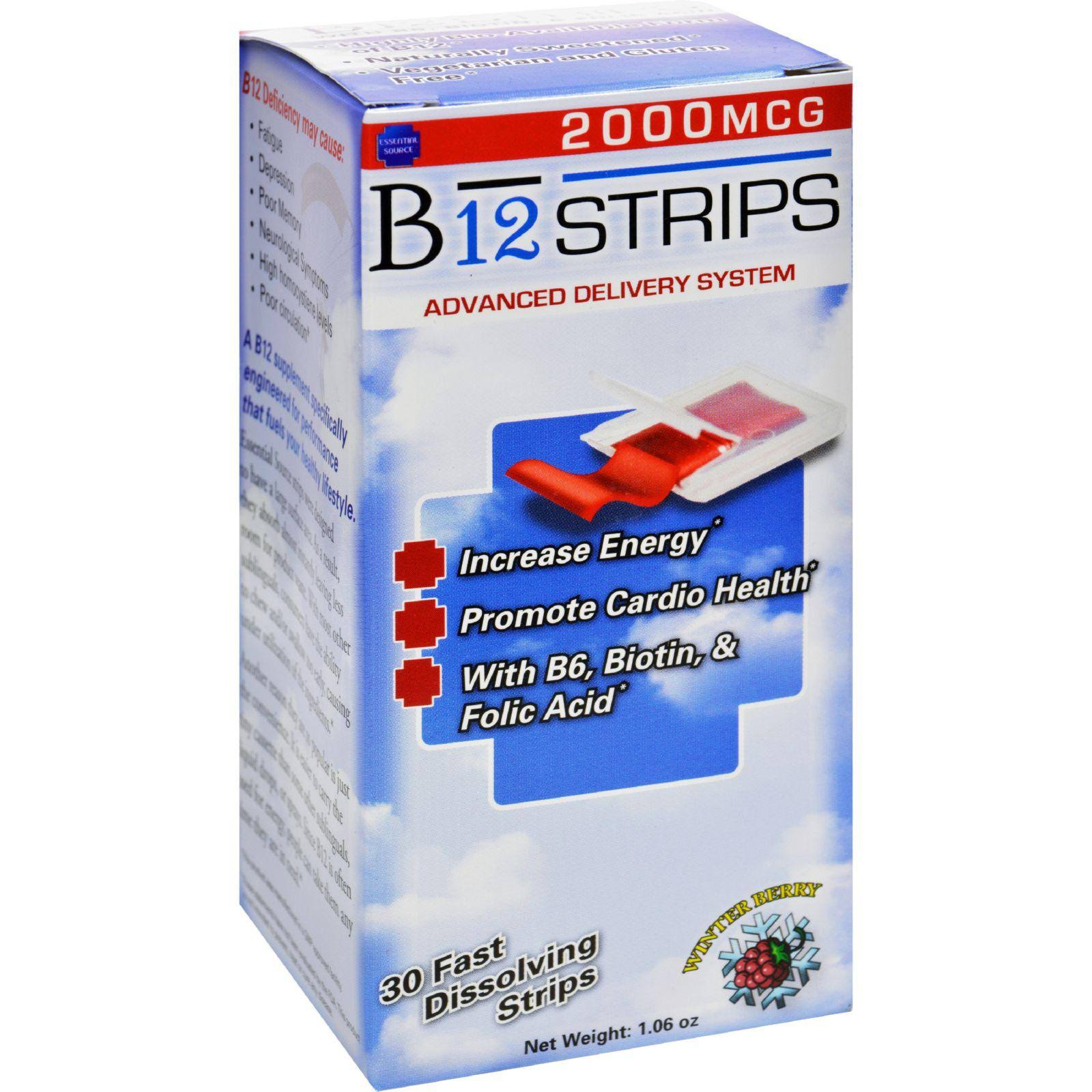 Essential Source B12 Strips - 30 Strips, 2000mcg