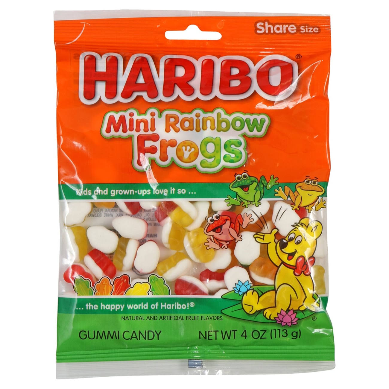 Haribo Mini Rainbow Frogs Gummi Candies - 4 oz