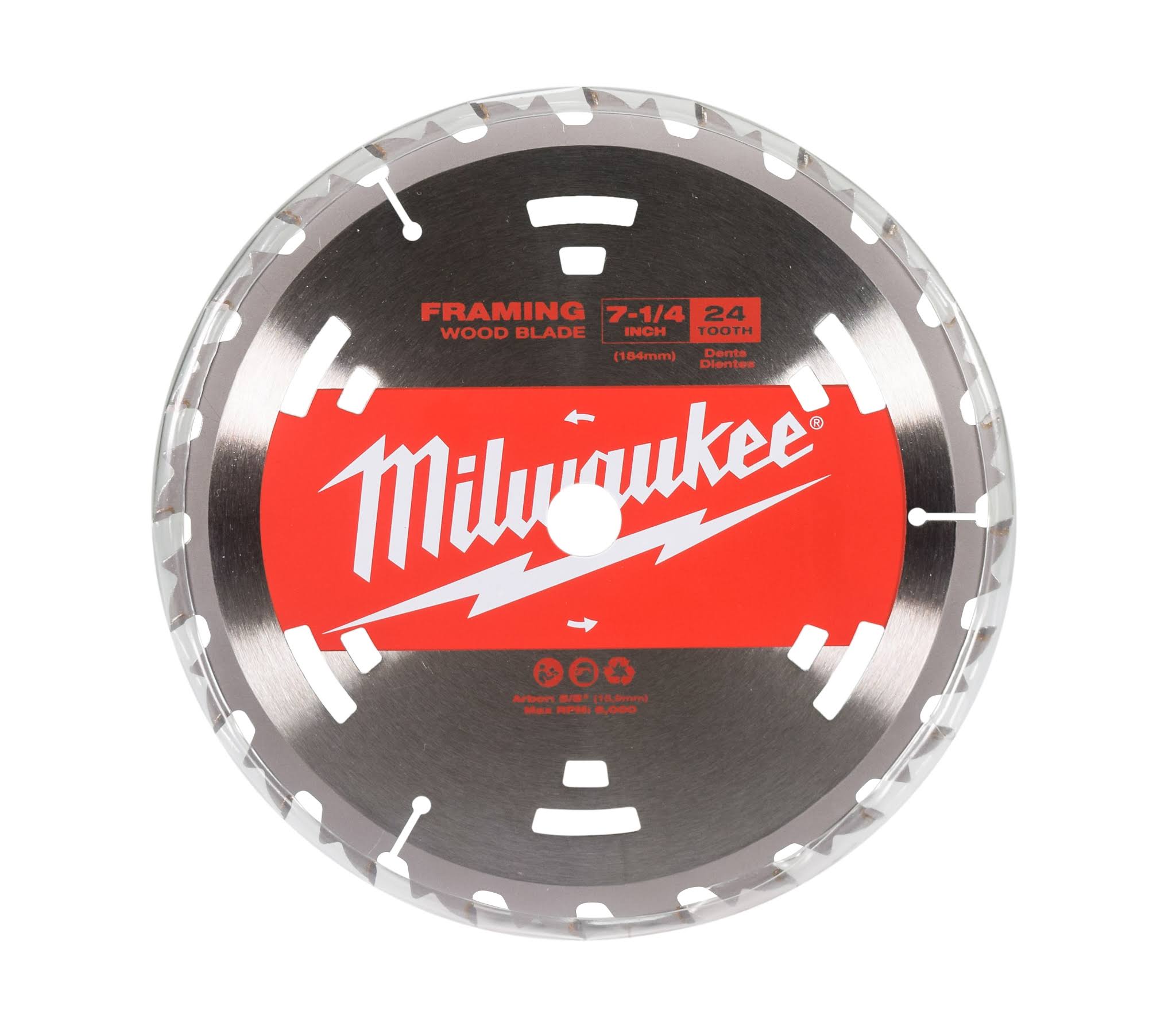 Milwaukee 7-1/4" 24T Circular Saw Framing Blade (48-41-0710)