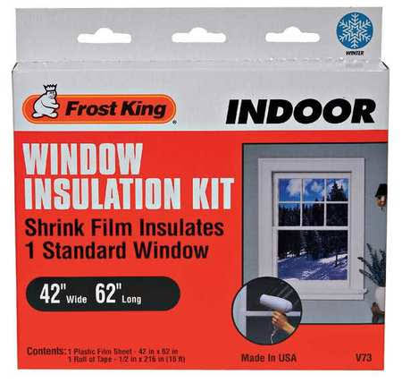 Frost King Indoor Shrink Window Insulation Kit - 42" x 62", Clear