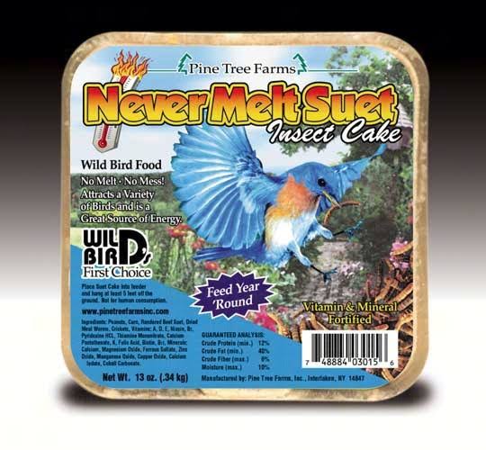 Pine Tree Farms Never Melt Suet Insect Cake - 12oz