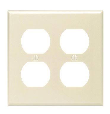 Leviton Ivory 2-Gang Outlet Covers Duplex Receptacle Wallplate