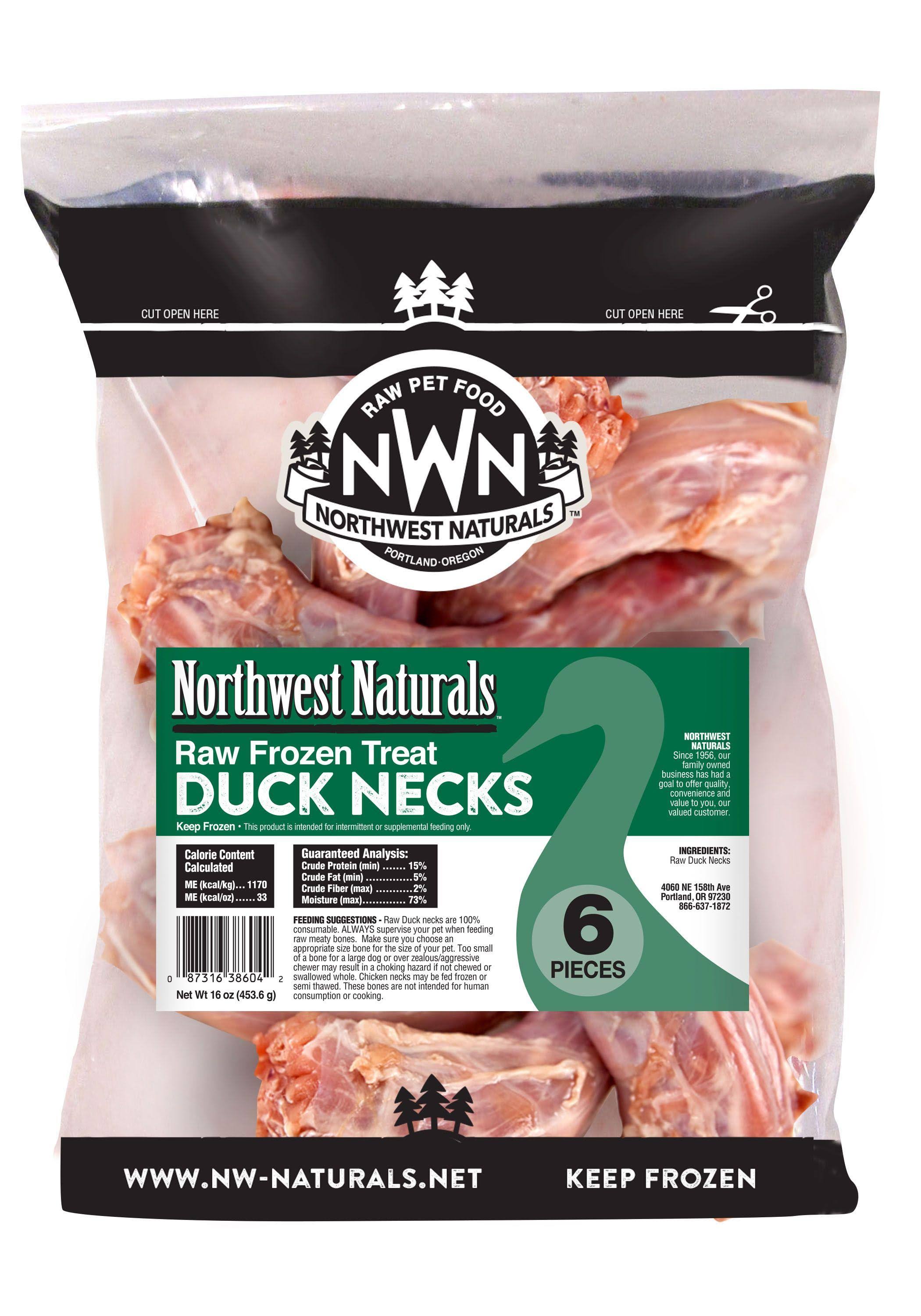 Northwest Naturals Raw Frozen Duck Necks 6 Pack