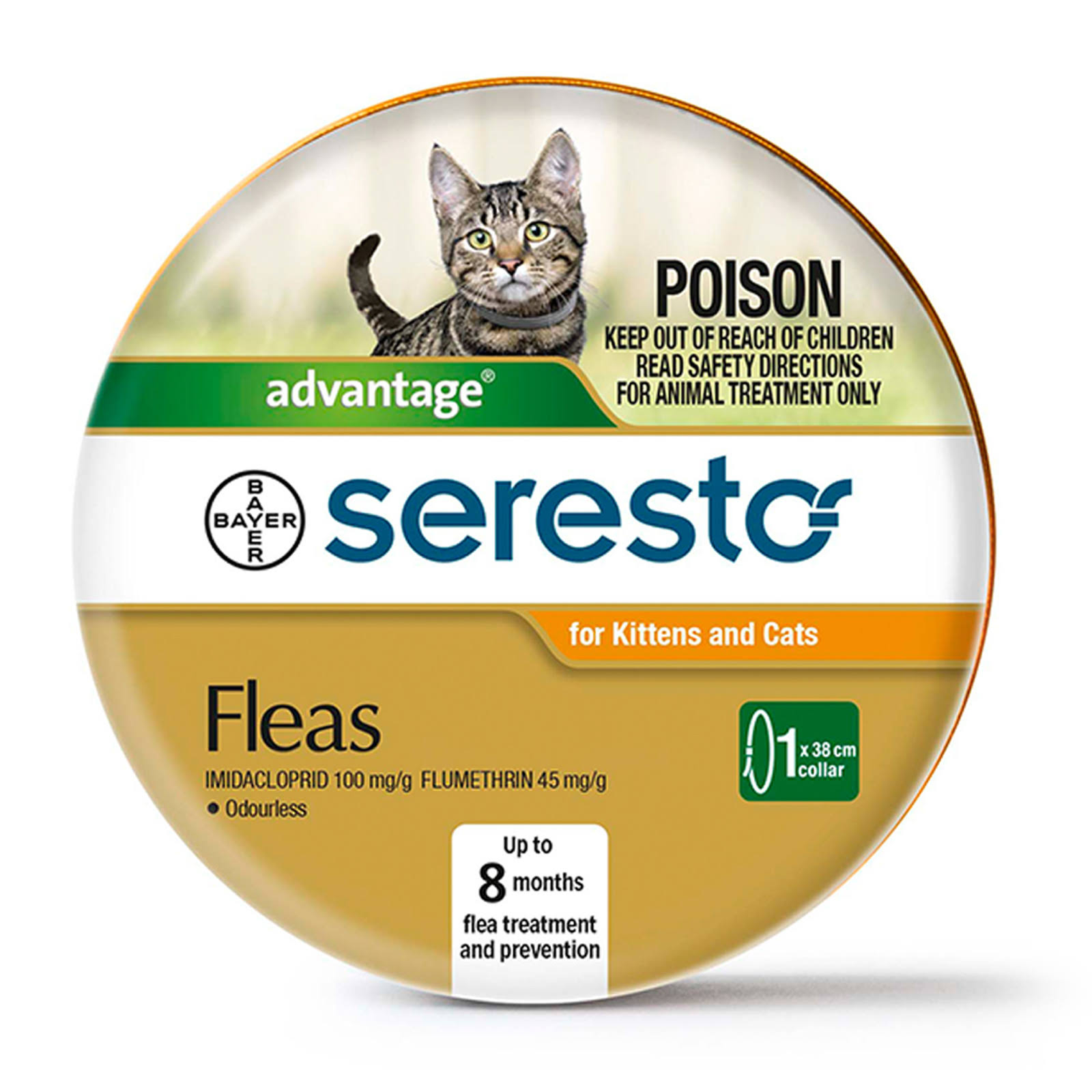 Bayer Seresto Flea and Tick Collar for Cats - 8 Months
