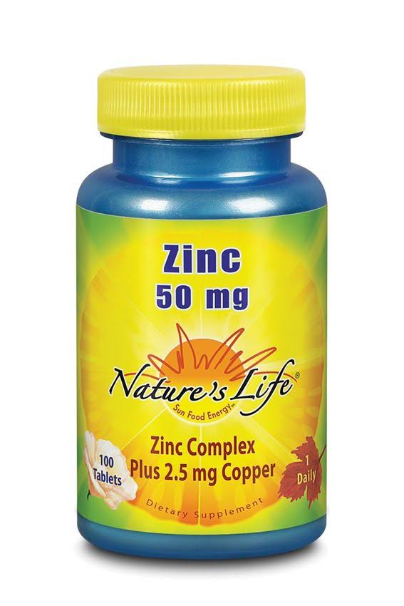 Nature's Life Zinc Dietary Supplement - 50mg, 100 Tablets