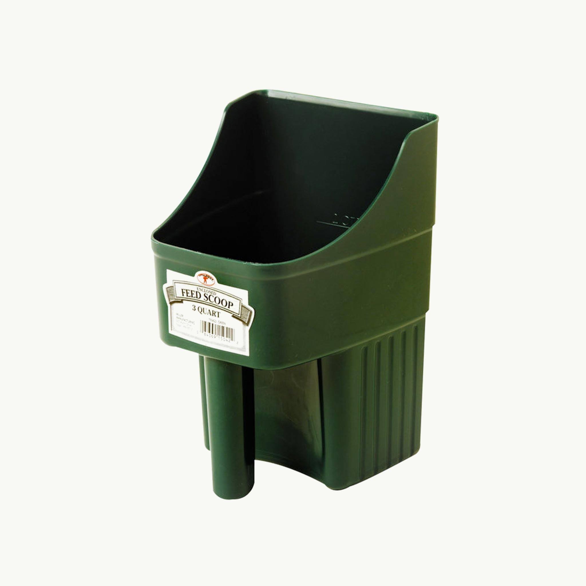 Little Giant Enclosed Feed Scoop - Green, 3qt