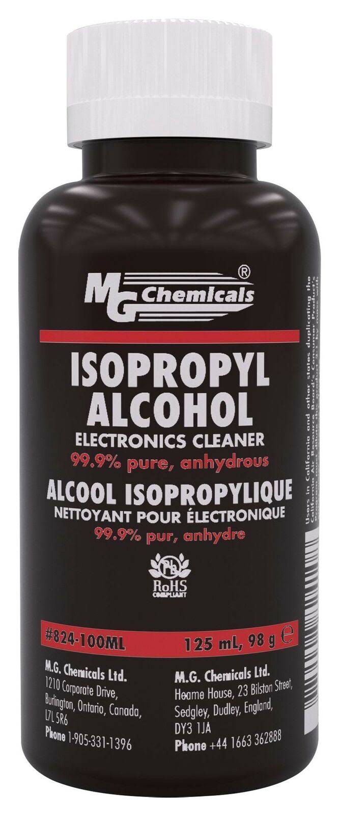 MG Chemicals 99.9% Isopropyl Alcohol Liquid Cleaner, 125 ml Bottle