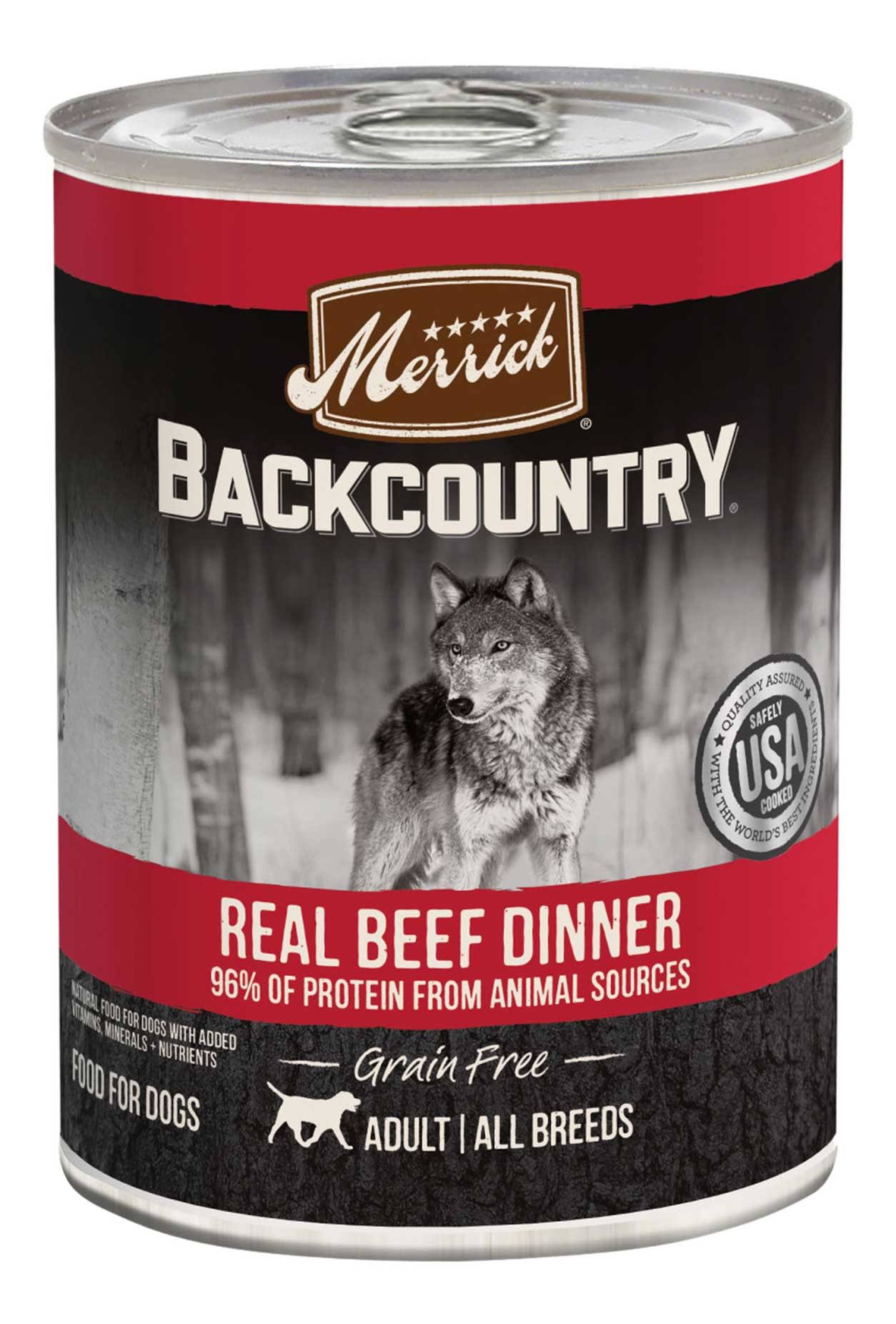 Merrick Backcountry Grain Free 96 Percent Real Beef - 12.7 Oz, 12 Count