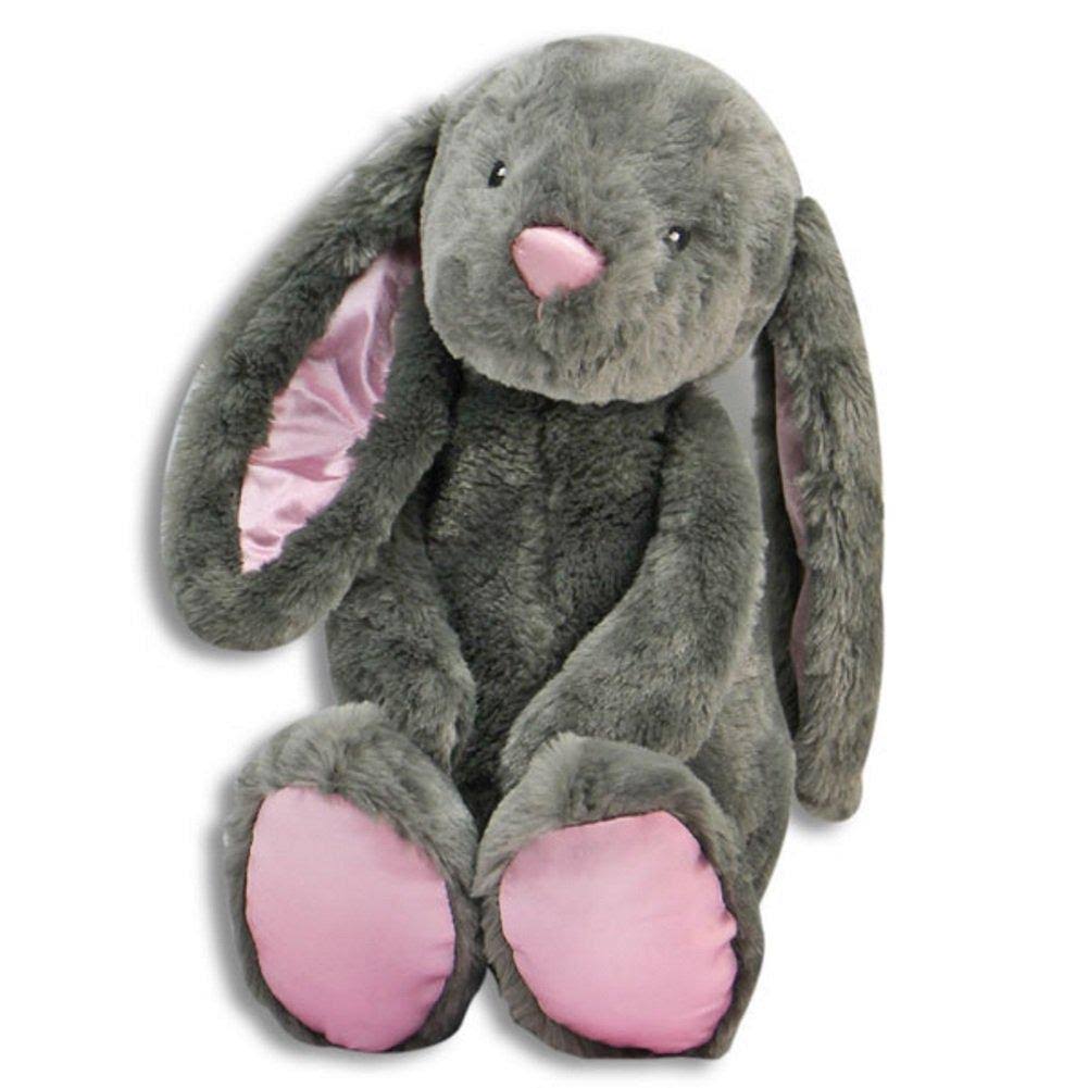 Kelli Plush Grey Long Eared Easter Bunny Rabbit Plush Stuffed Animal