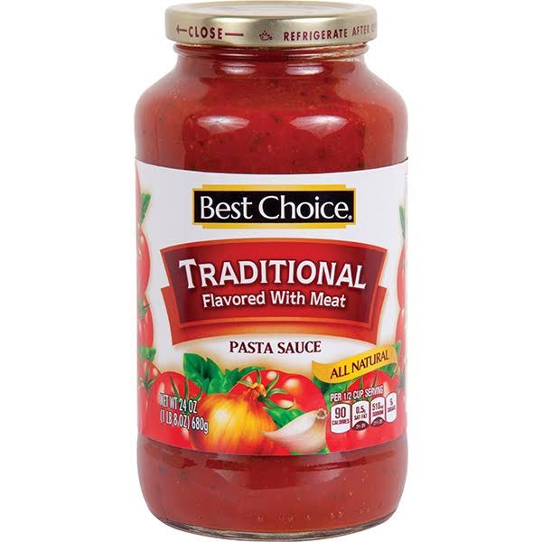 Best Choice Traditional Flavored with Meat Pasta Sauce - 24 oz
