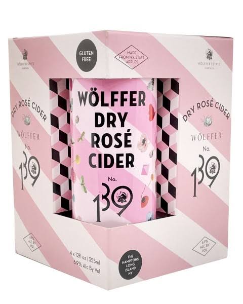 Wolffer Rose Cider Can 4X355ml