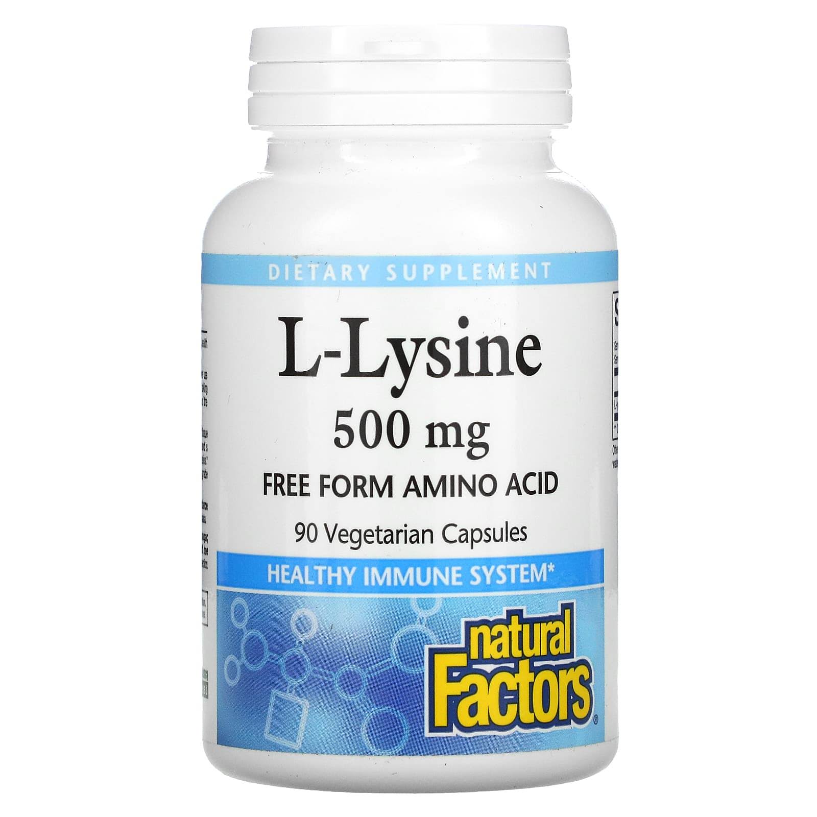 Natural Factors L-lysine Supplement - 90 Vcaps