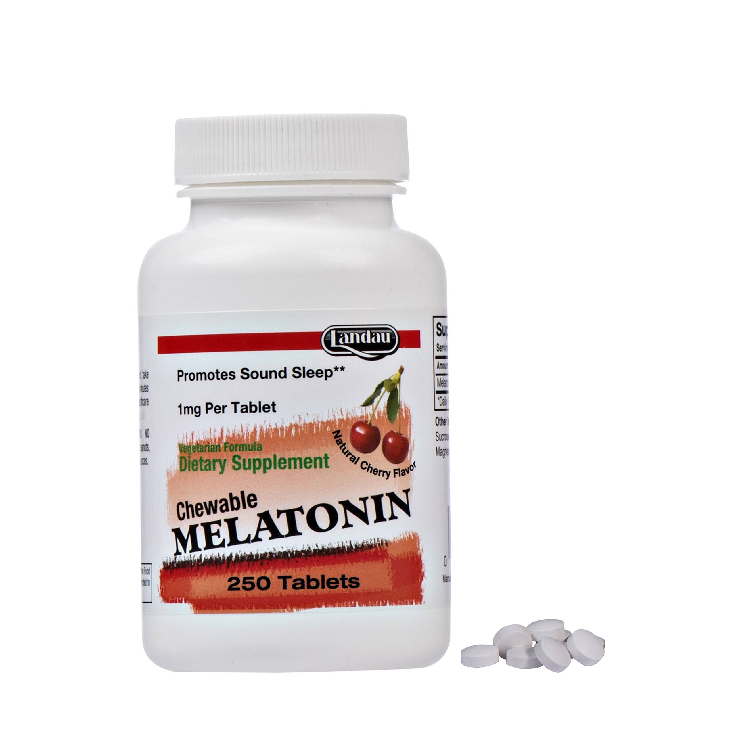 Landau Chewable Melatonin 1 mg - Cherry Flavour - 250 Tablets