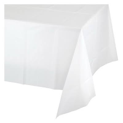 Creative Converting Plastic Tablecover, White