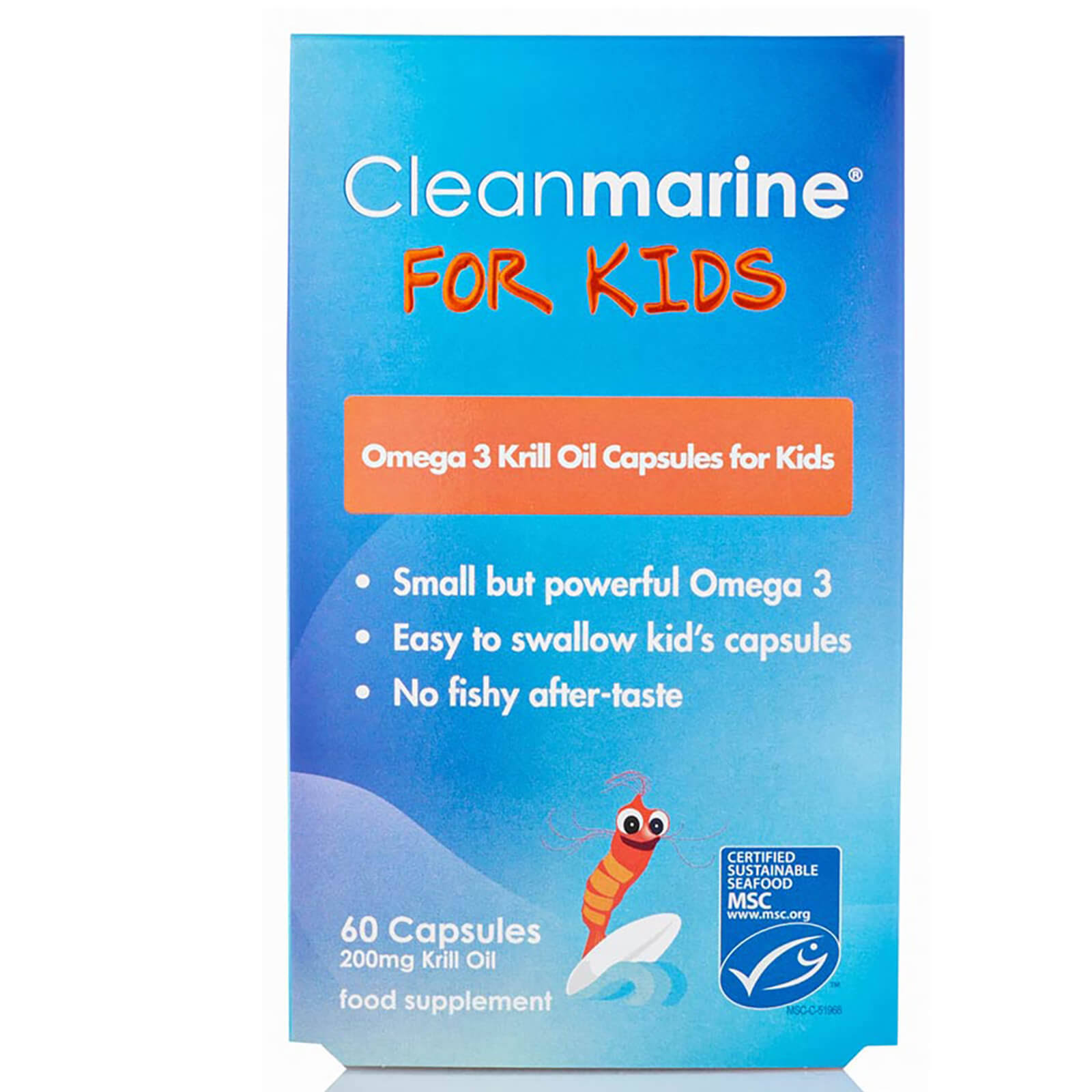 CleanMarine Krill Oil for Kids - 60 Capsules