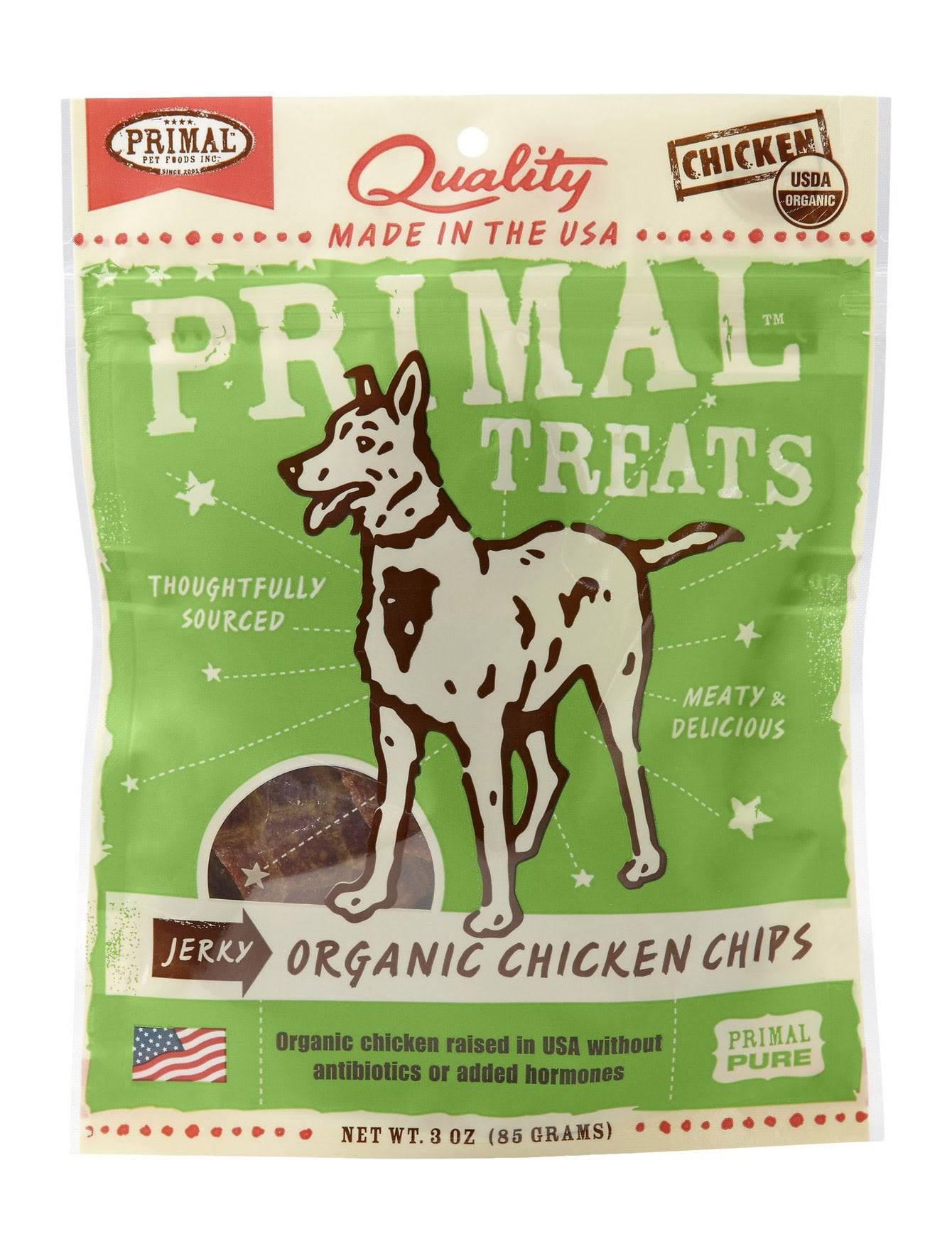 Primal Jerky Organic Chicken Chips Dog Treats - 3oz