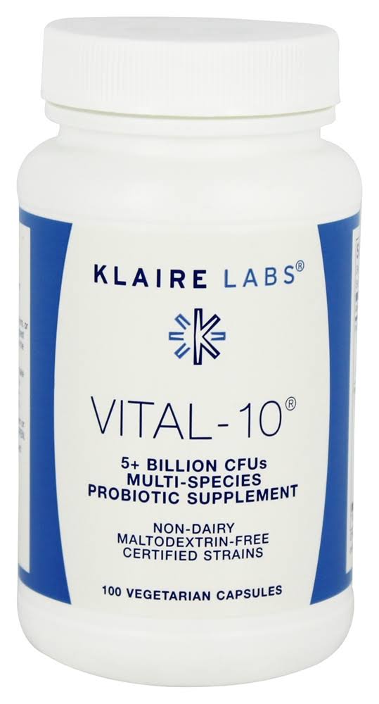 Klaire Labs - Vital-10 - 100 Vegetarian Capsules