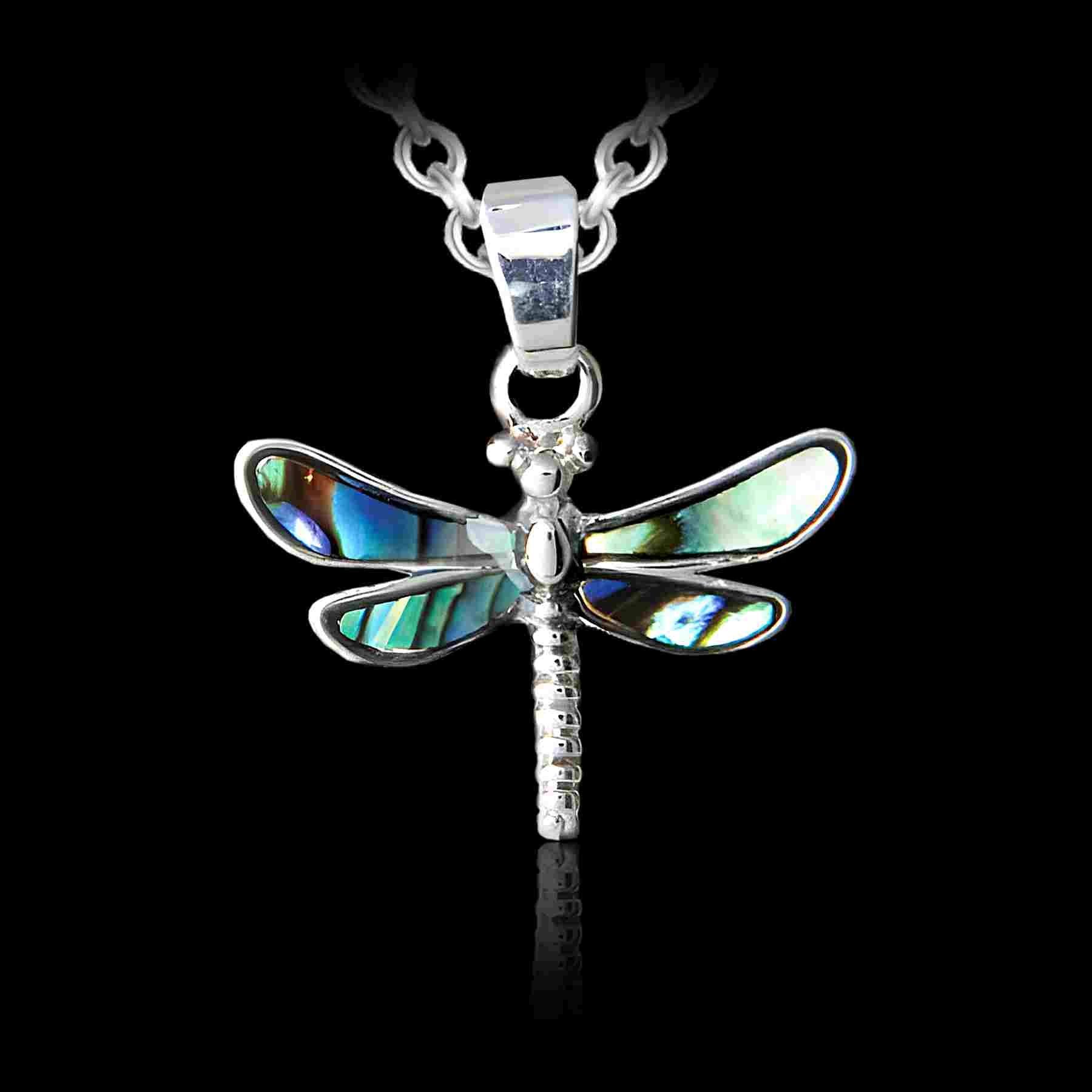 Glacier Pearle Dragonfly Necklace