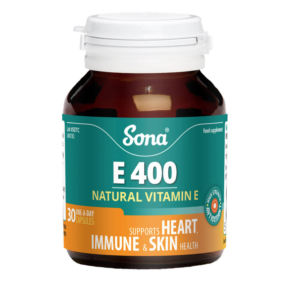 Sona E400 Natural Vitamin E 30 Caps