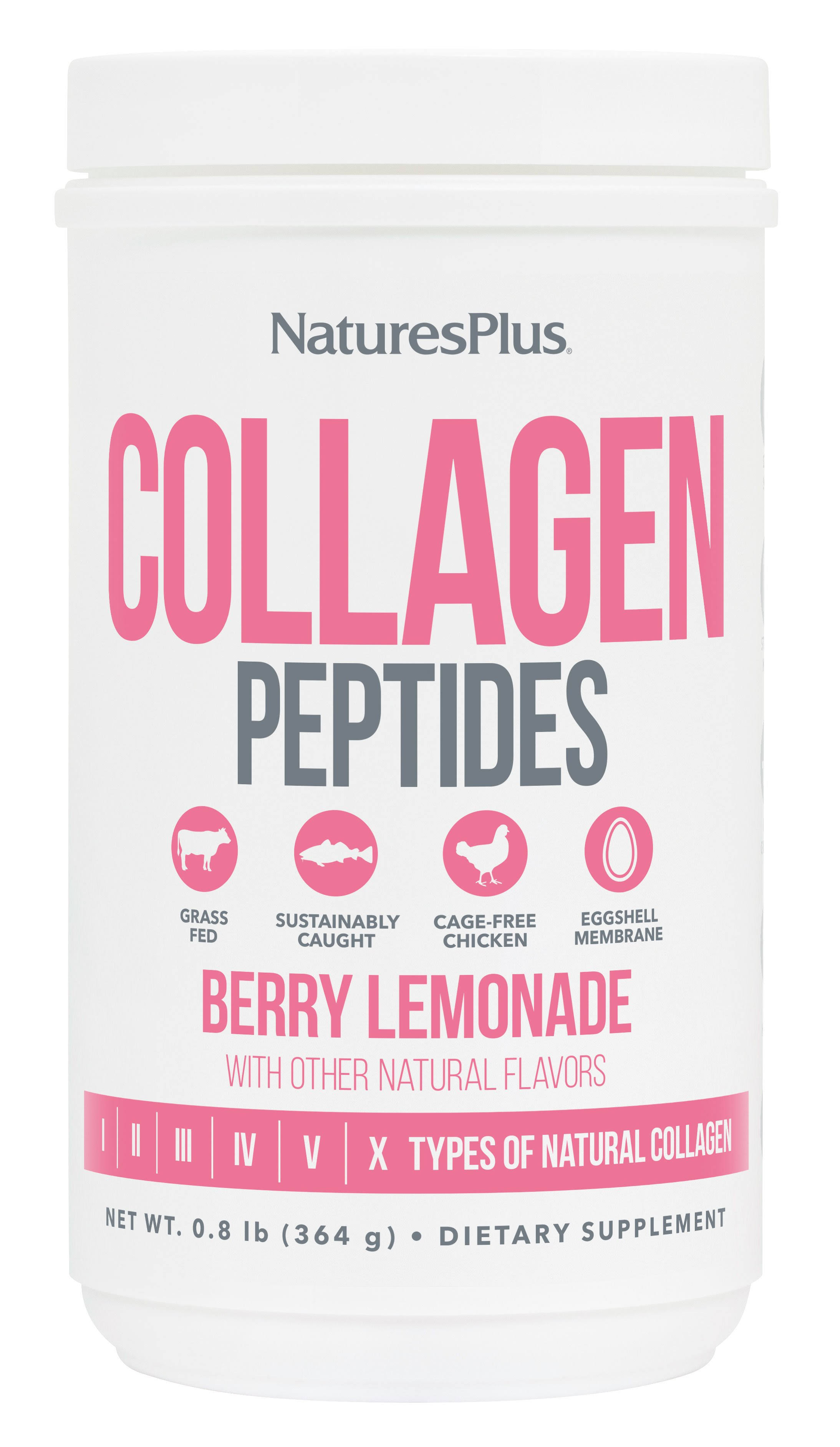 NaturesPlus, Collagen Peptides, Berry Lemonade