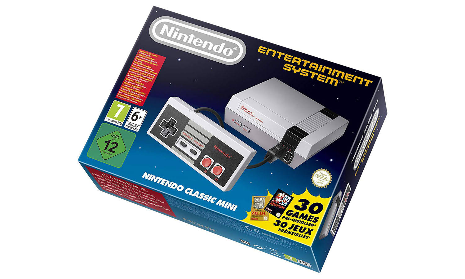 Nintendo Classic Mini Nes System Video Game Console - 30 Games