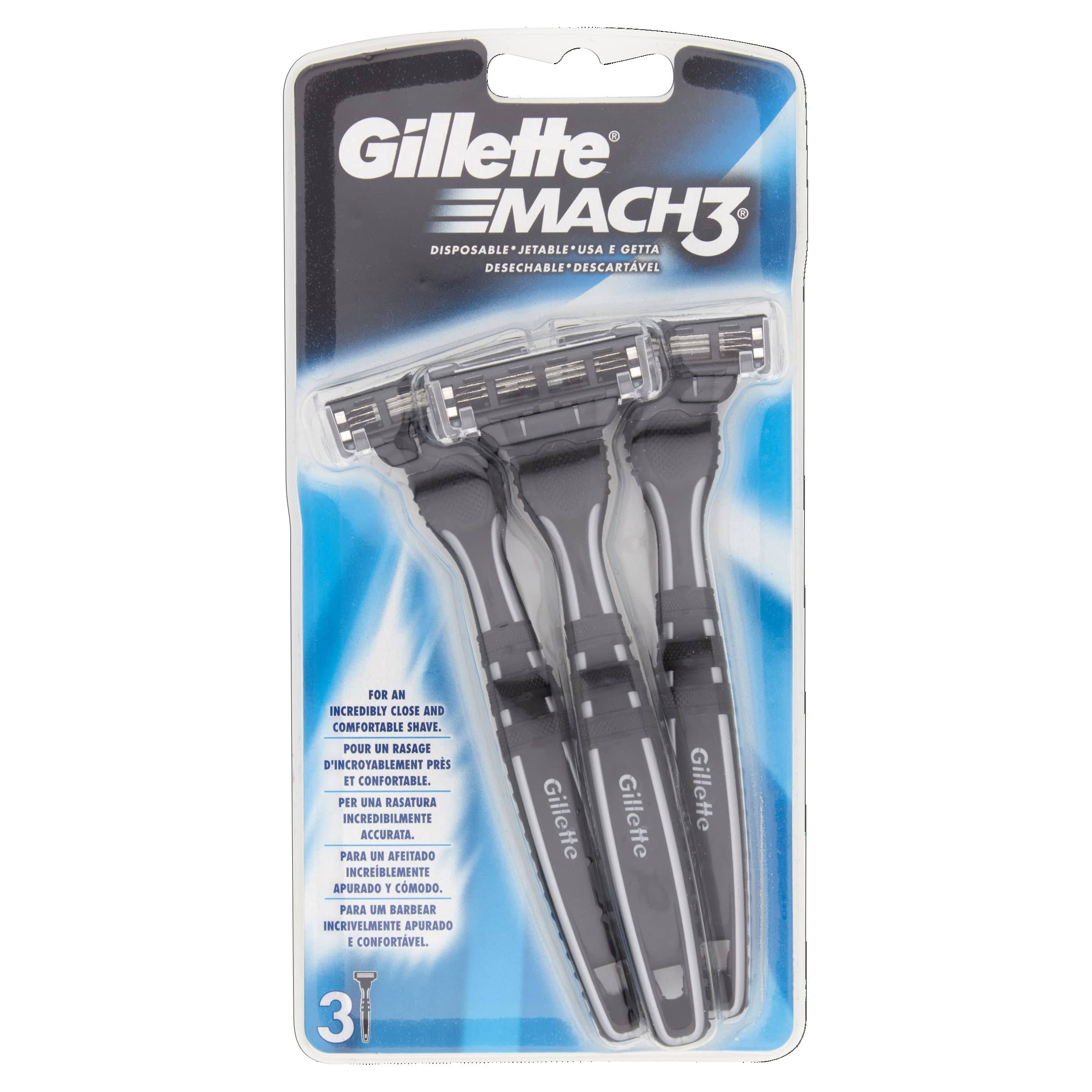 Gillette Mach3 Men's Disposable Razors - 3 Pack