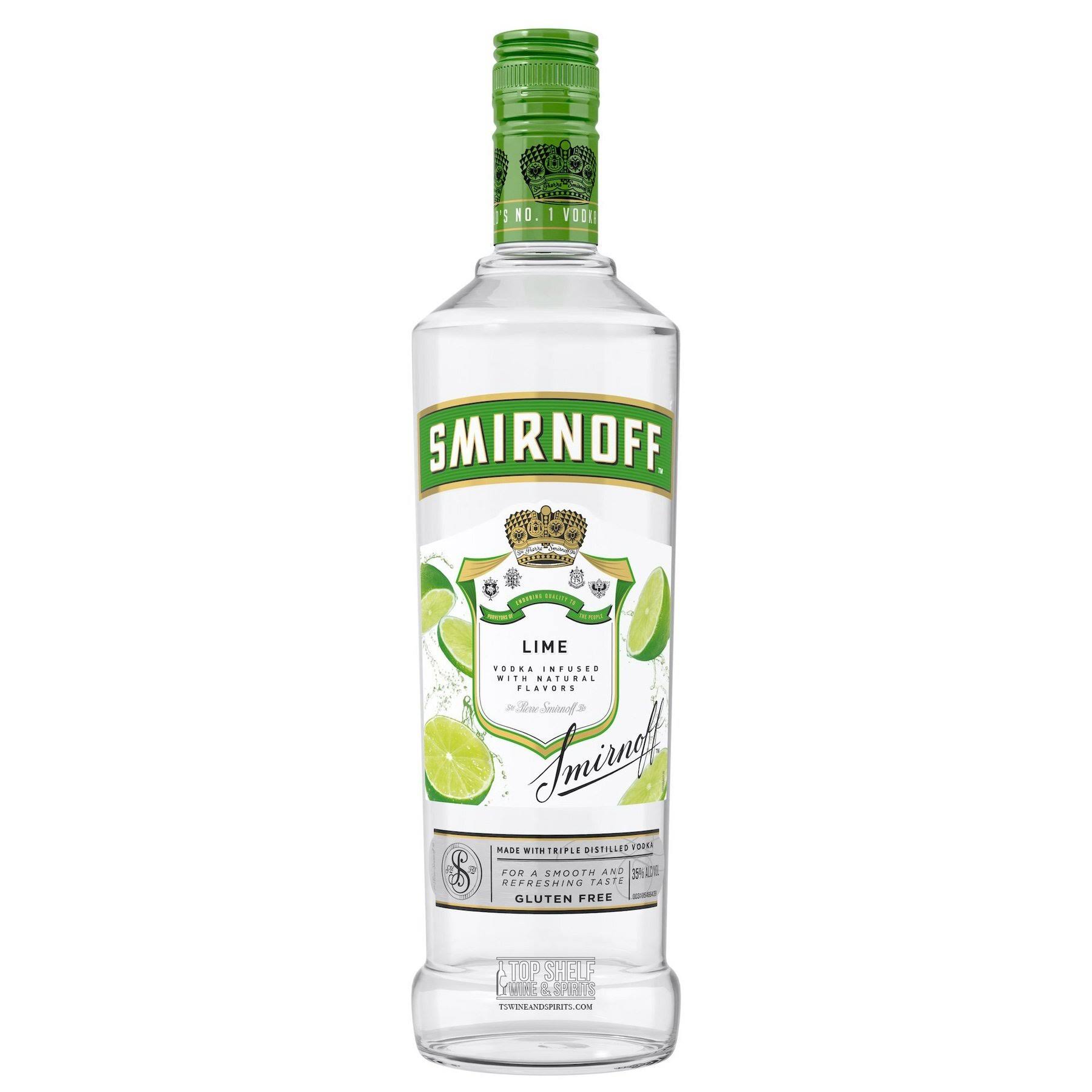 Smirnoff Vodka, Lime Flavored - 750 ml