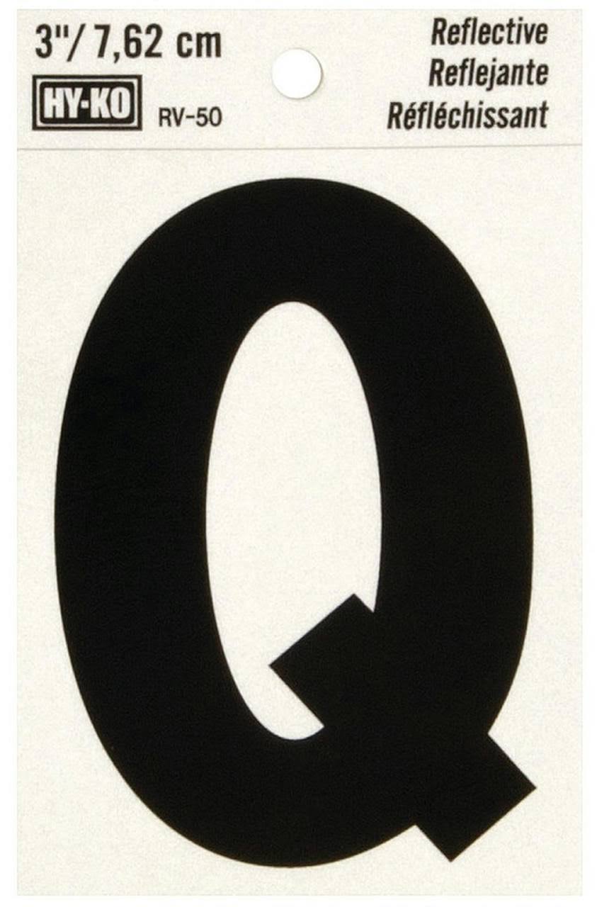 Hy-Ko Self Stick Reflective Letter - Letter Q