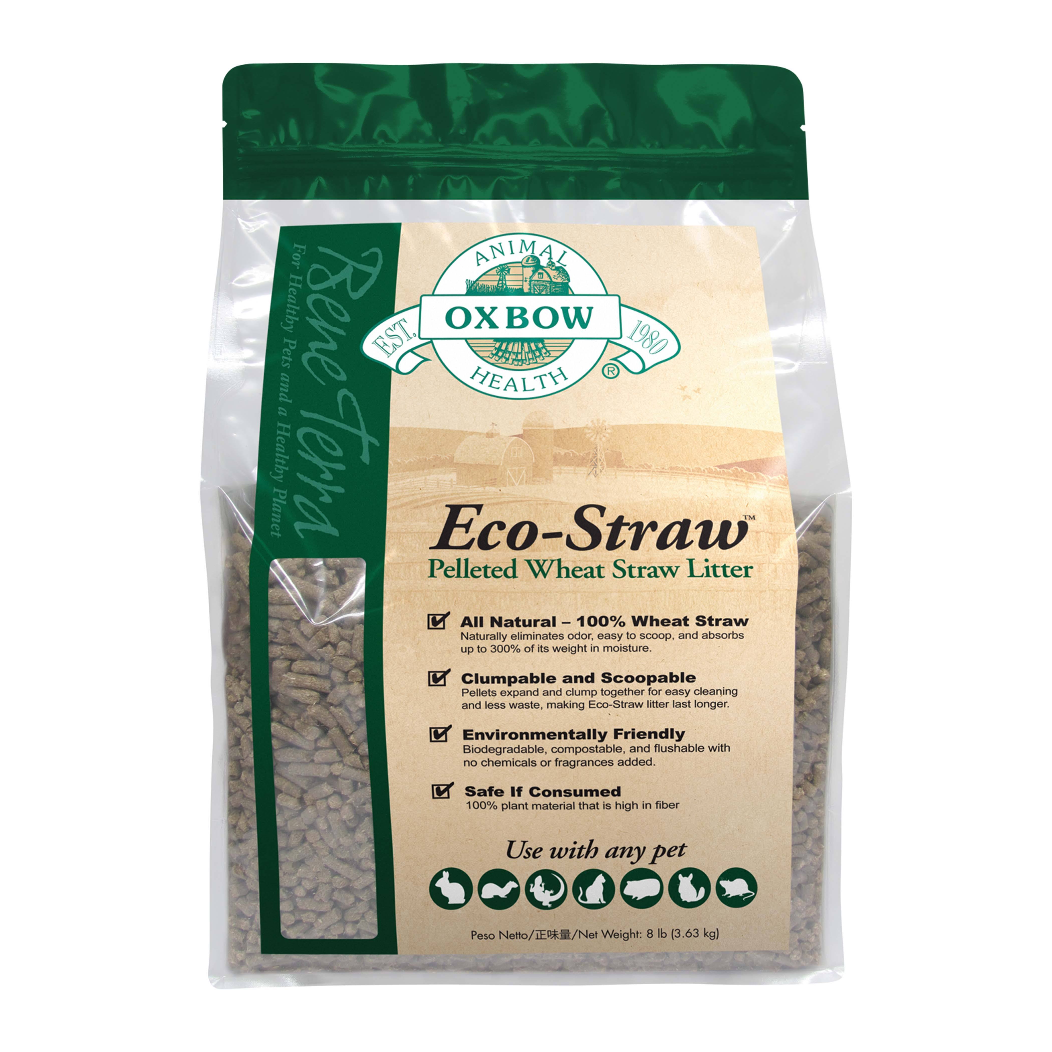Oxbow Pet Products Ecostraw Bedding for Pets - 8lbs