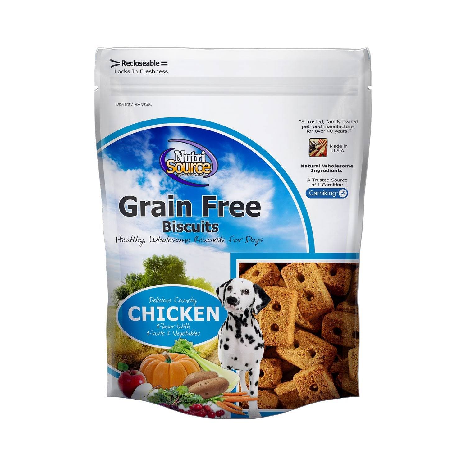 Nutri Source Grain Free Chicken Biscuit Dog Treat - 14oz