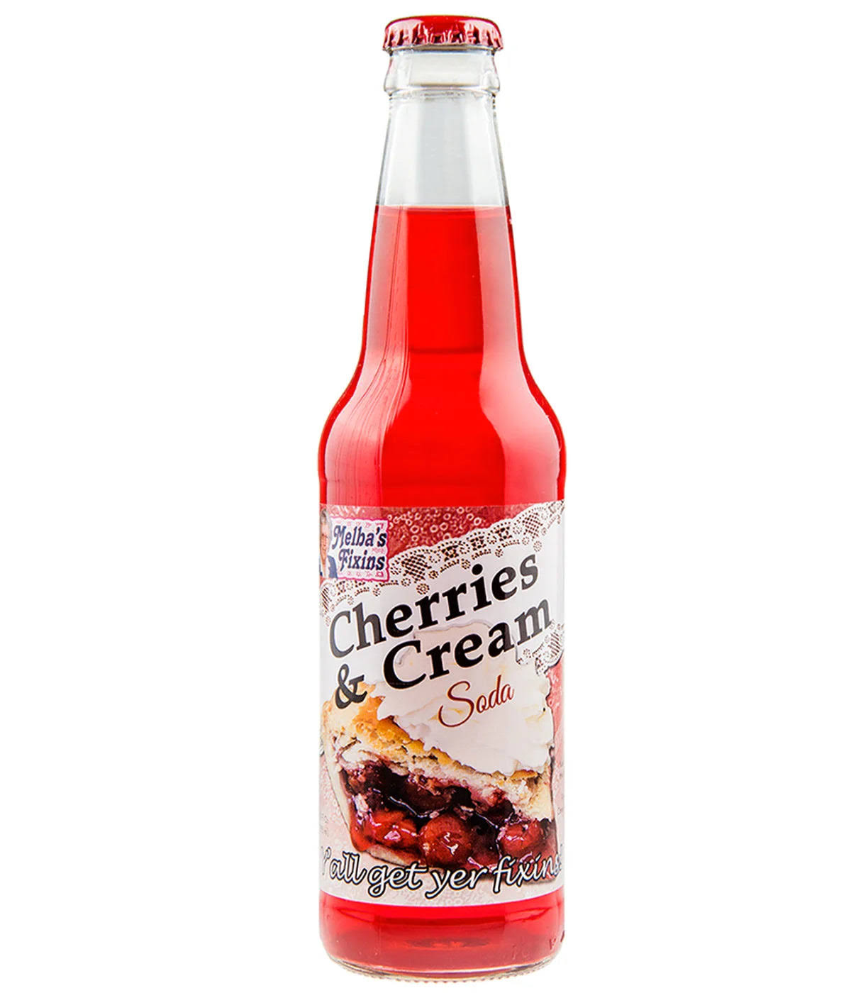 Melba's Fixins Cherries & Cream Soda 12 oz Bottle