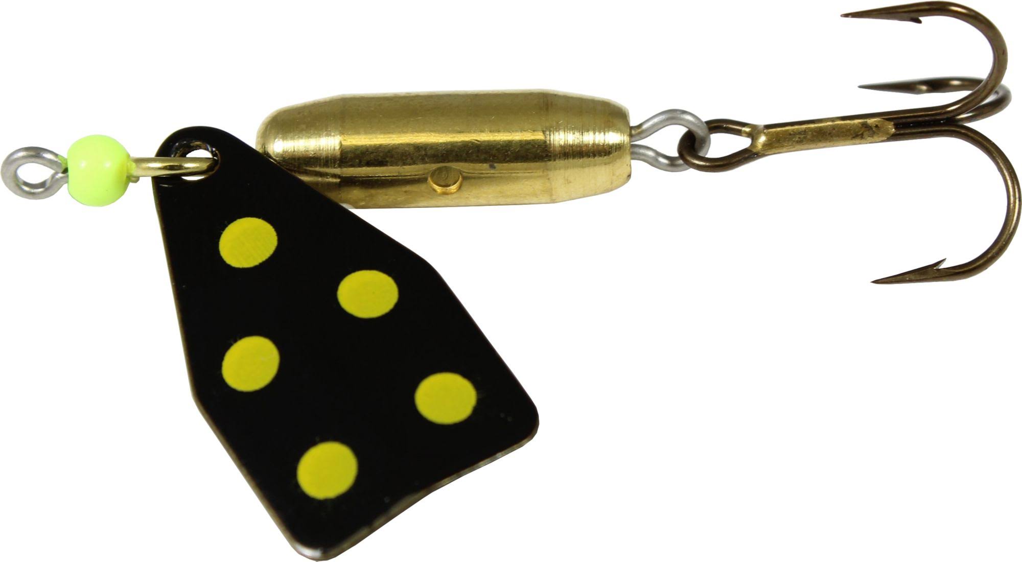 Jakes ST16-50503 Stream-A-Lure - Black/Yellow Dots, 1/6oz