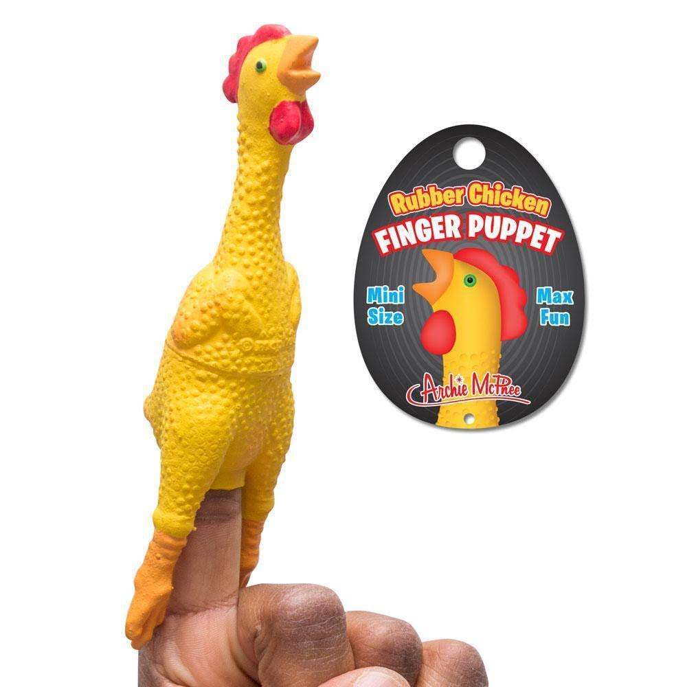 Archie McPhee Rubber Chicken Finger Puppet