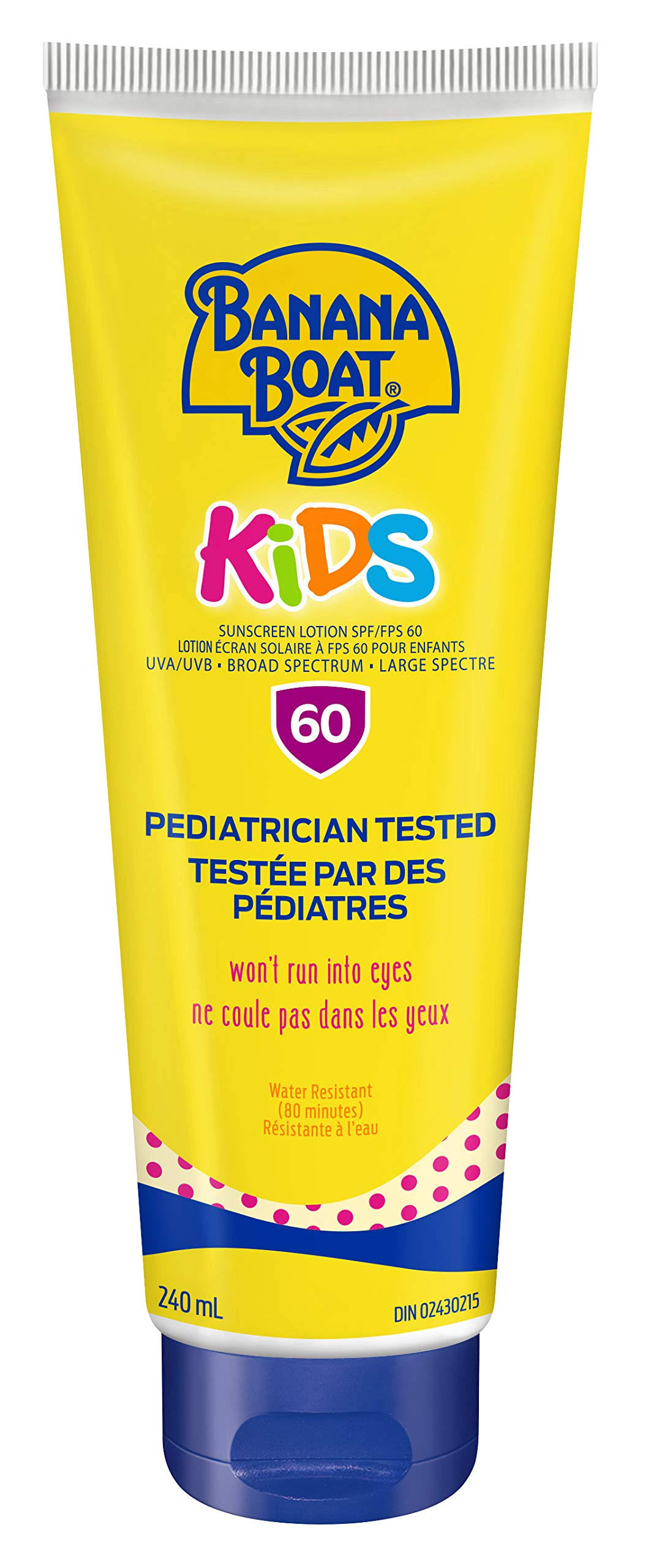 Banana Boat Kids' Tear Free Sunscreen Lotion - SPF 60, 240ml
