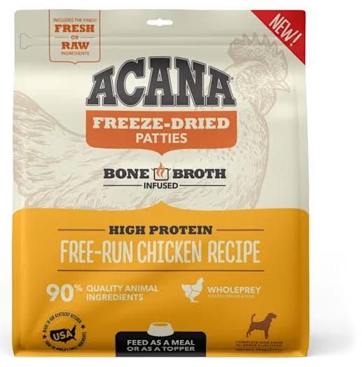 Acana Freeze-Dried Patties Dog Food - Free-run Chicken Recipe - 14 oz. Bag
