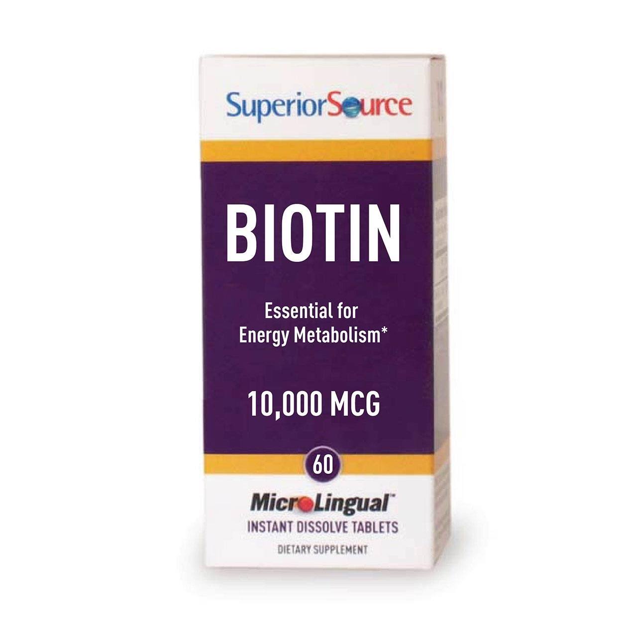 Superior Source Biotin 10,000 mcg Tablets - x60