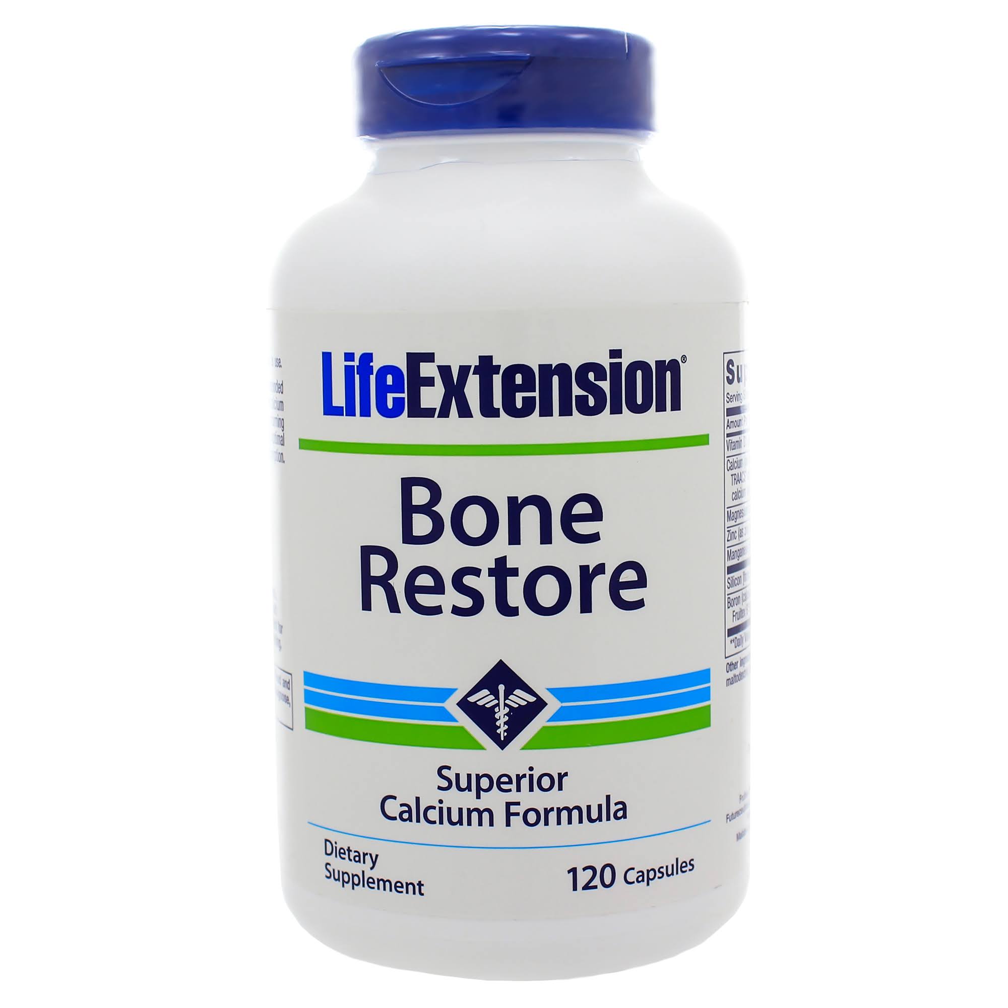 Life Extension Bone Restore Supplement - 120 Capsules