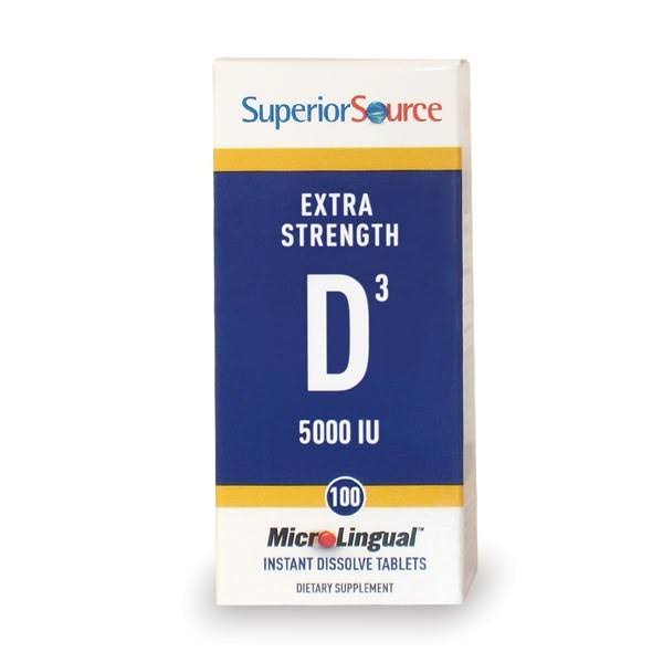 Superior Source Vitamin D3 Dietary Supplement - 5000 IU, 100 Tablets