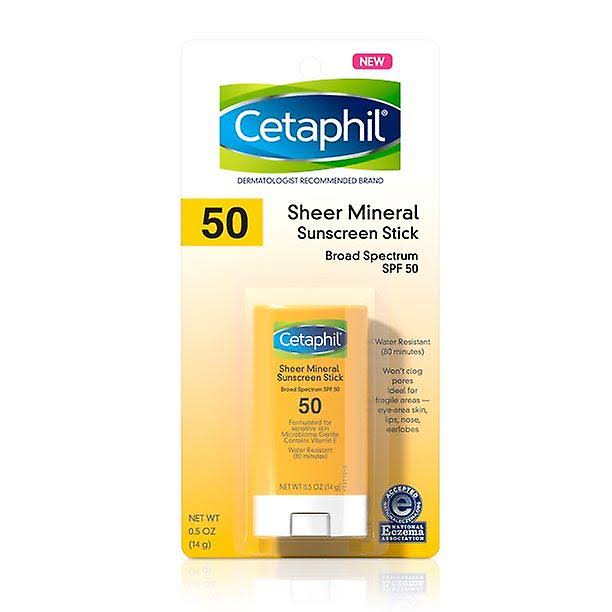 Cetaphil Sheer Mineral Sunscreen Stick SPF 50 0.5 oz