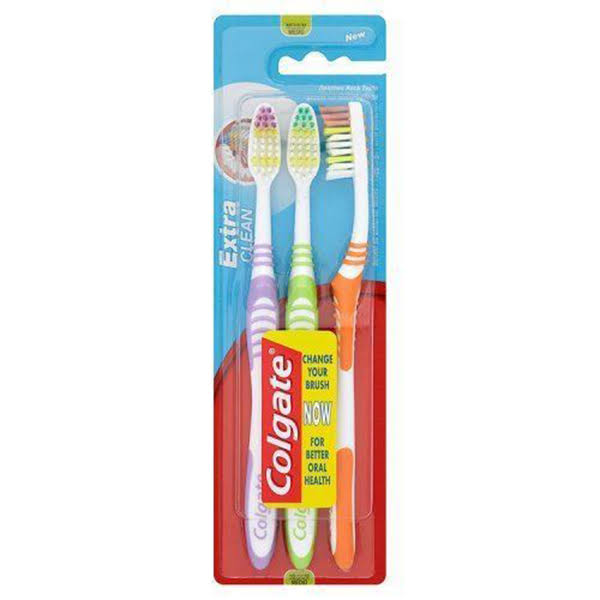 Colgate Extra Clean Toothbrush Pack - 3pk, Medium