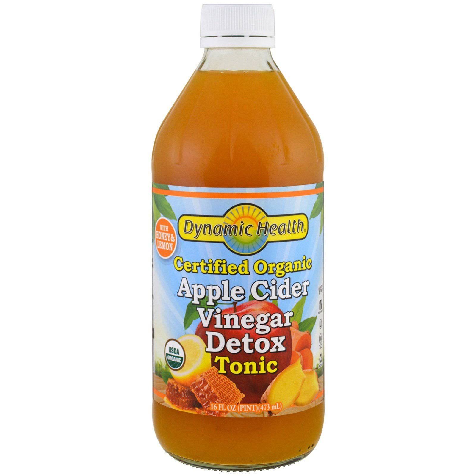 Dynamic Health Laboratories Certified Organic Apple Cider Vinegar Detox Tonic 16 FL oz (473 ml)